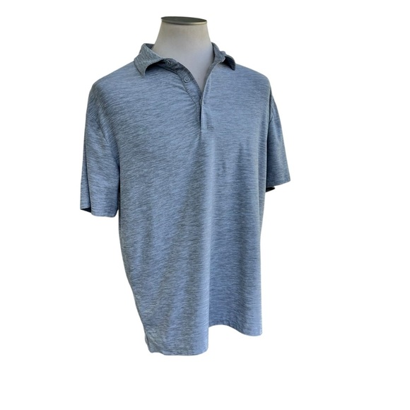 Lakota Men’s Heather Gray Performance Polo - Size Large - Picture 2 of 8